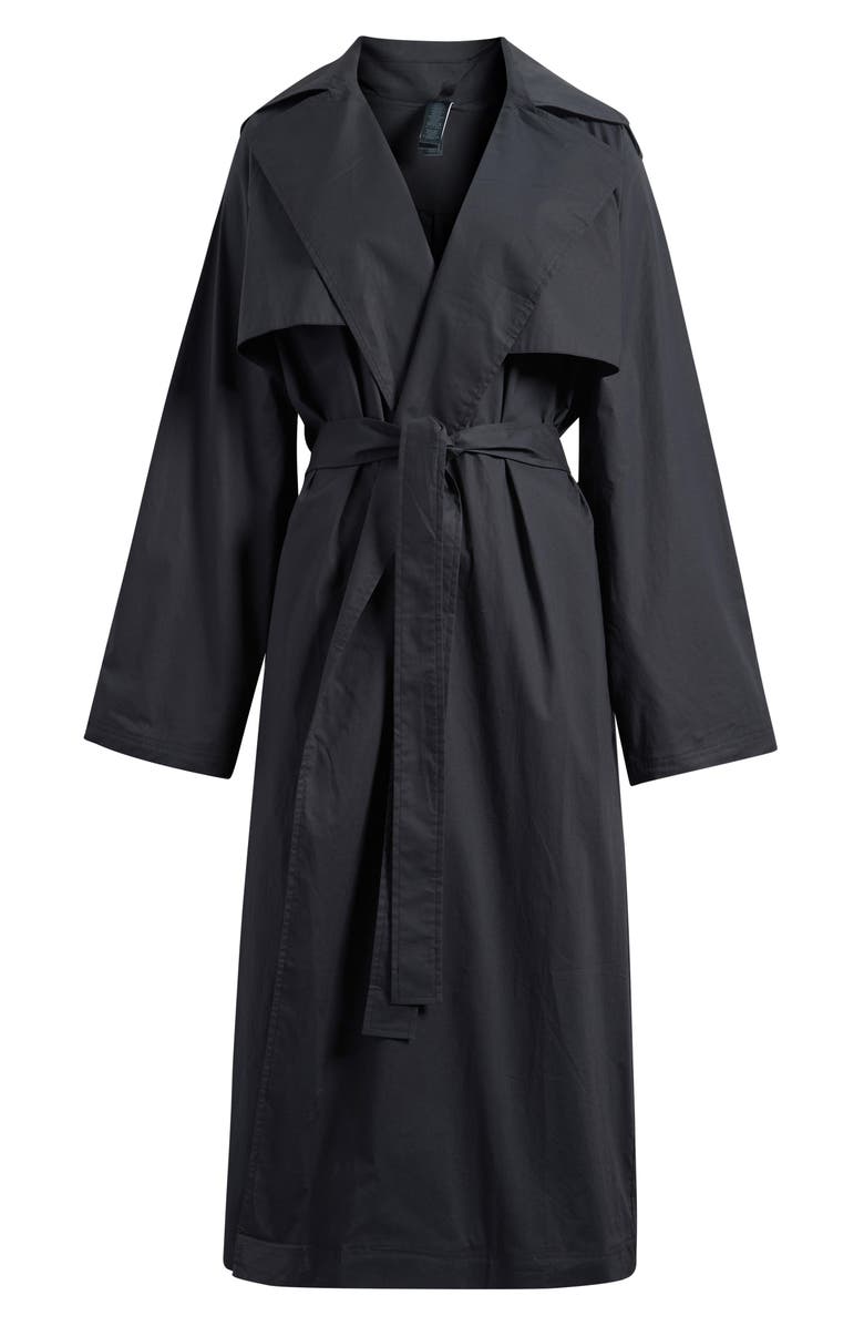 SKIMS Oversize Trench Coat, Alternate, color, Onyx