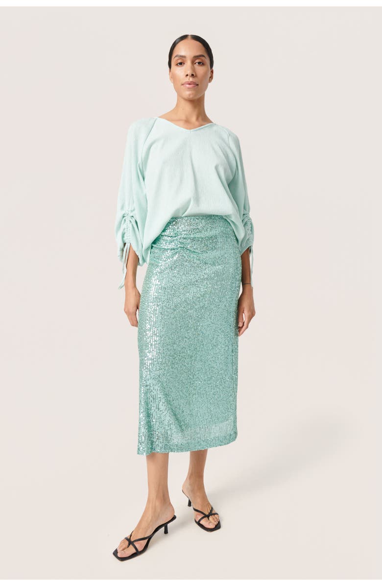 Soaked in Luxury Catharina V-Neck Casual Fit Blouse, Alternate, color, Surf Spray