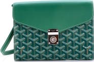 Pre-Owned Goyard Chypre Wallet on Strap Coated Canvas with Leather