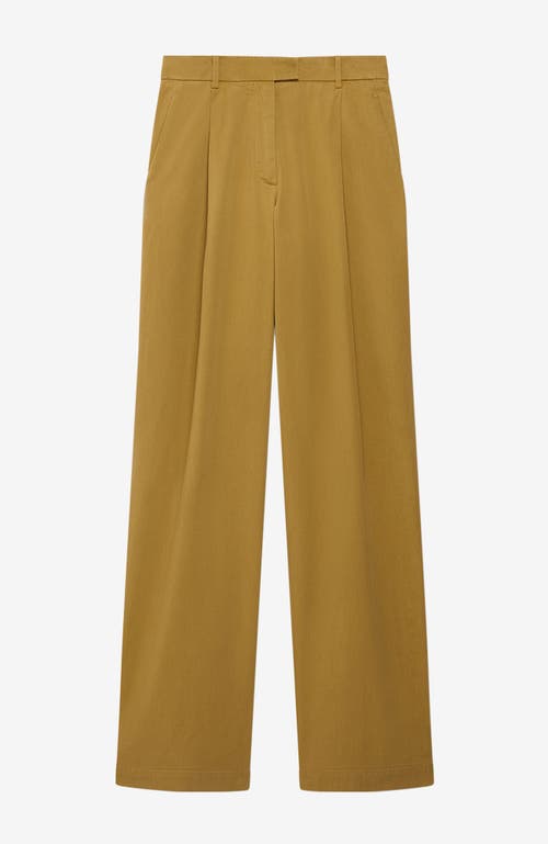 Another Tomorrow Relaxed Wide Leg Pant In Thyme