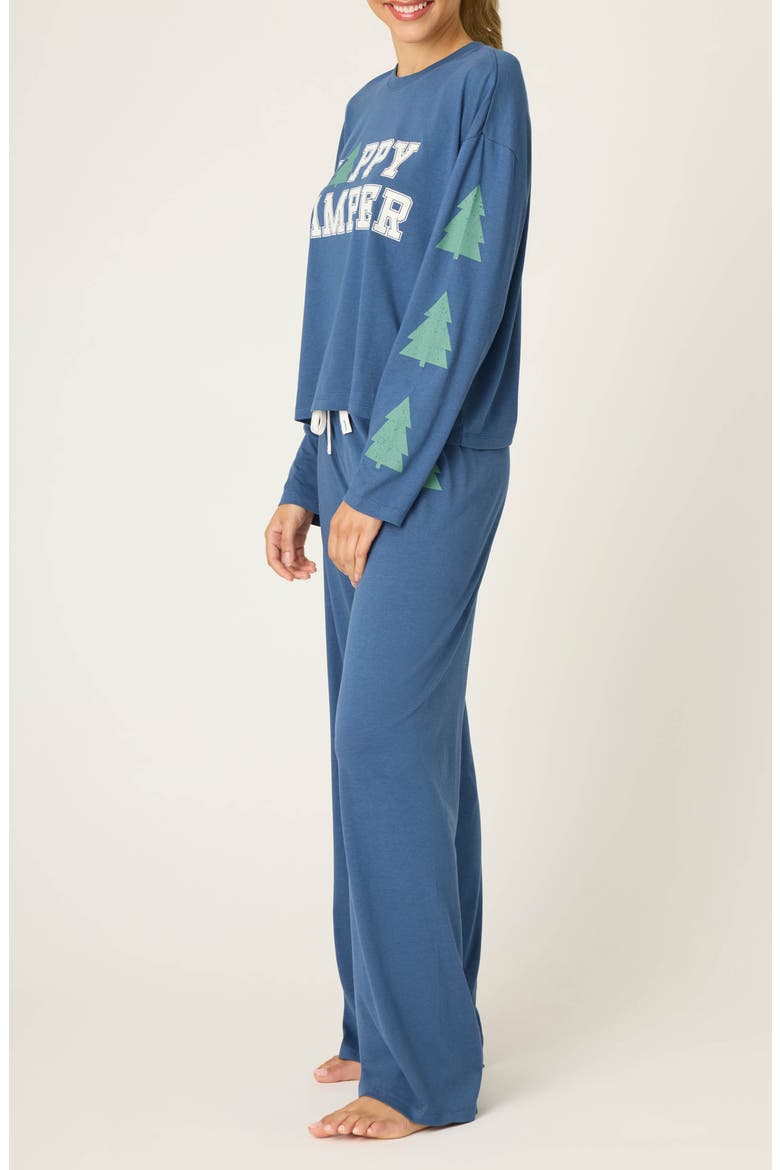 Holiday Softee Pajamas, Alternate, color, HARBOR