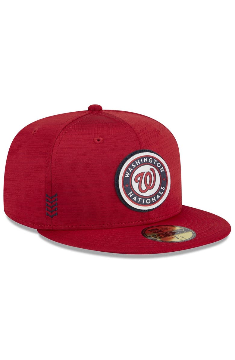 New Era Men's New Era Red Washington Nationals 2024 Clubhouse 59FIFTY Fitted Hat, Alternate, color, Red