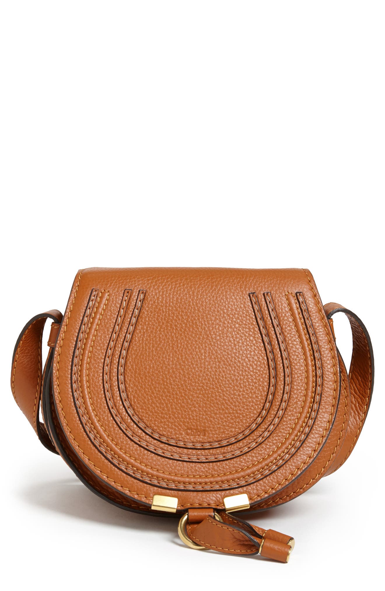 Chloé Small Marcie Crossbody Bag, Alternate, color, Tan Gold Hrdwre