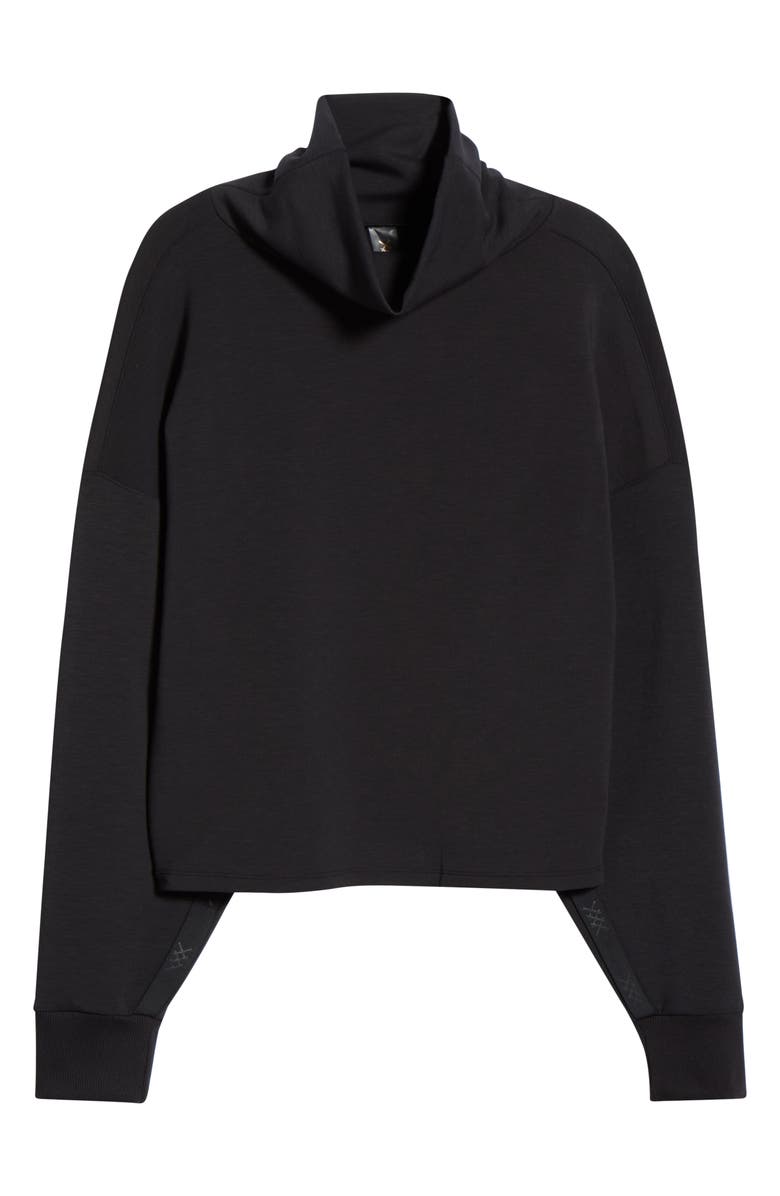 Rhone DreamGlow Mock Neck Top, Alternate, color, Pure Black Heather