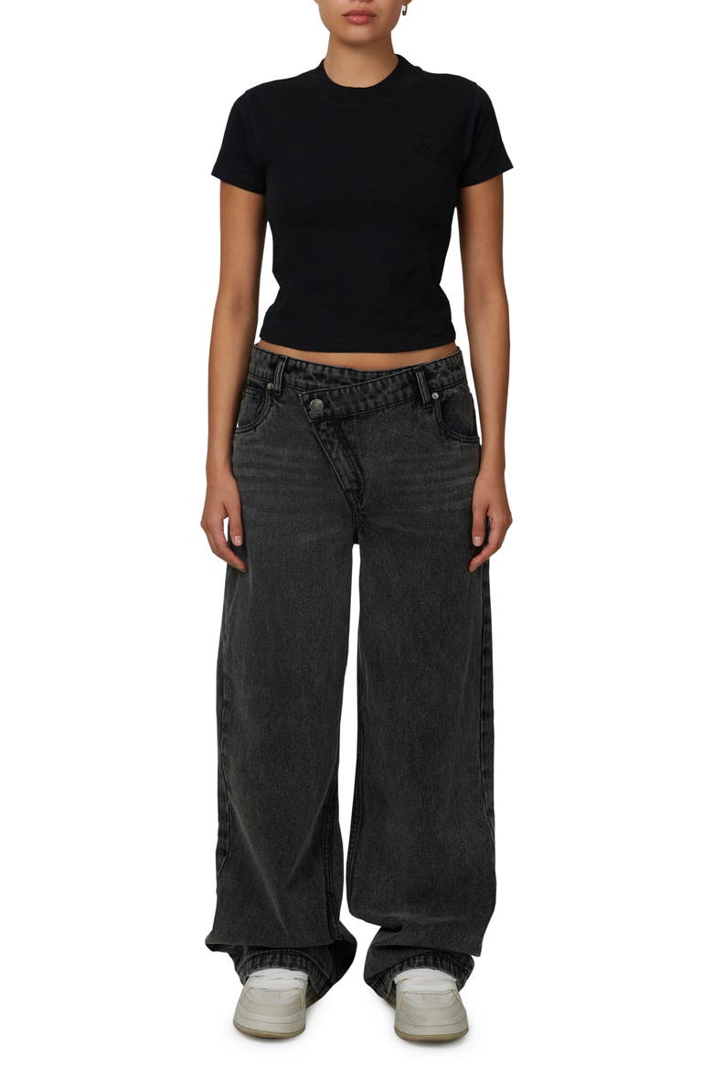 Baggy Vintage Wash  Denim Jeans, Alternate, color, Black