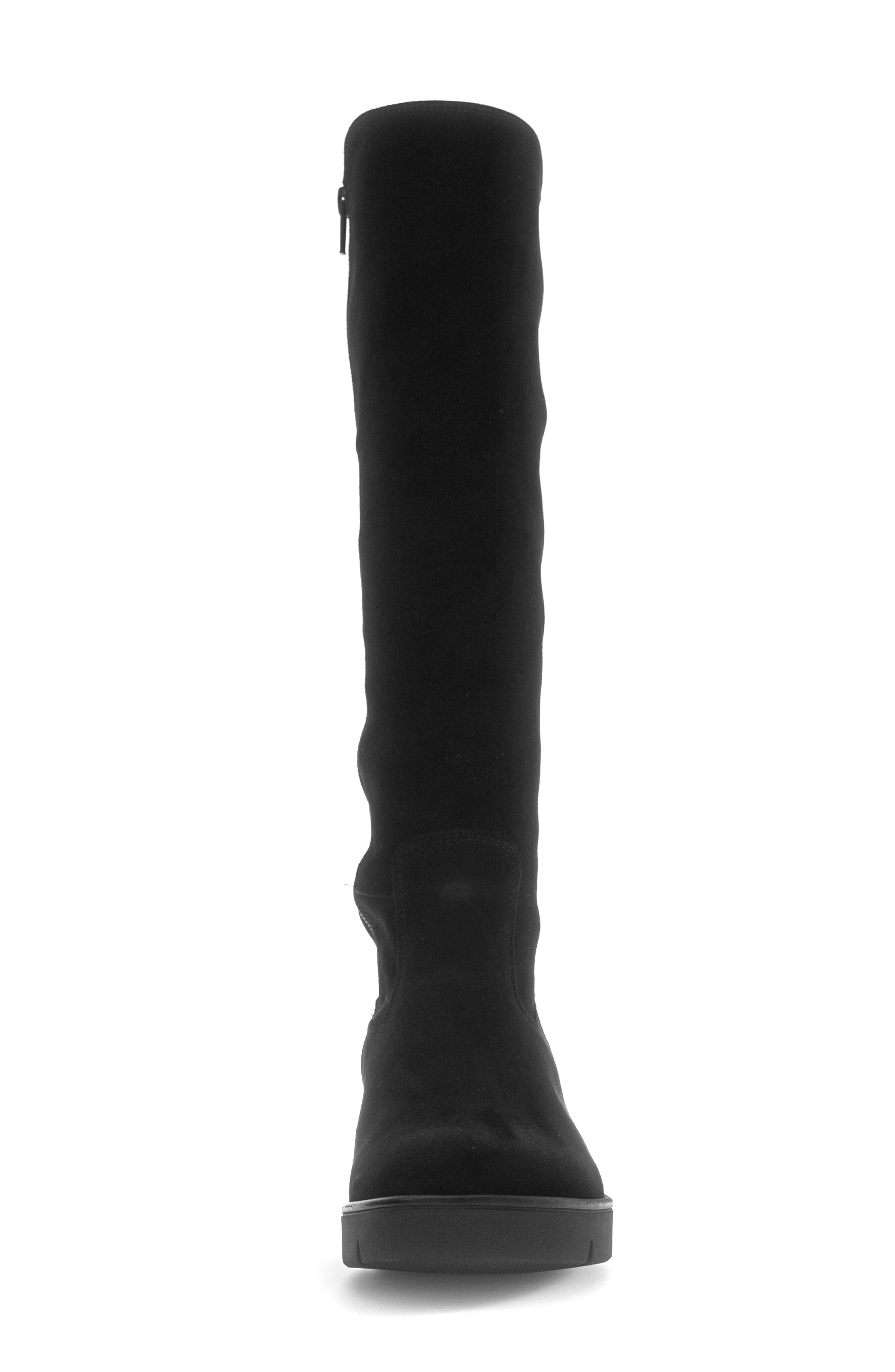 Vina Leather Knee High Boot, Alternate, color, BLACK