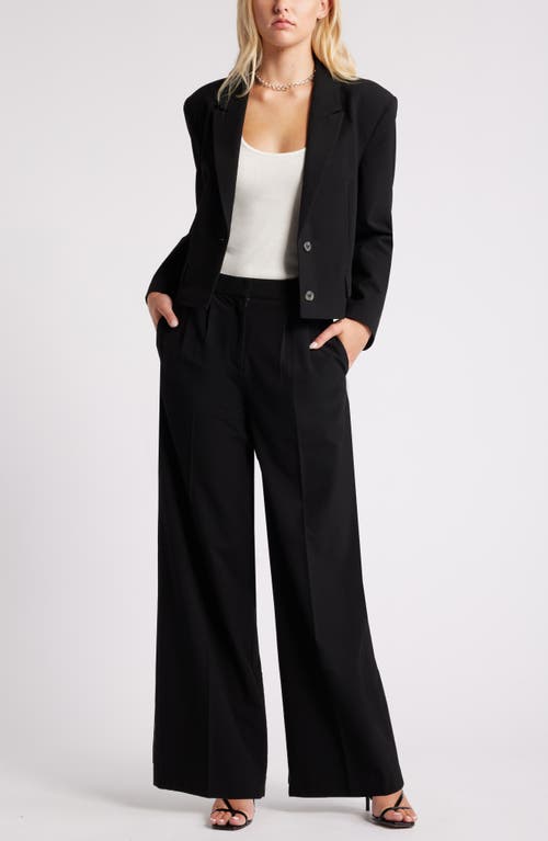 Open Edit Wide Leg Pants In Black