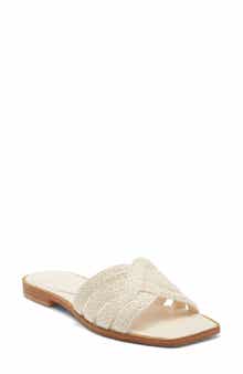 Dolce Vita Ilane Raffia Slide Sandal
