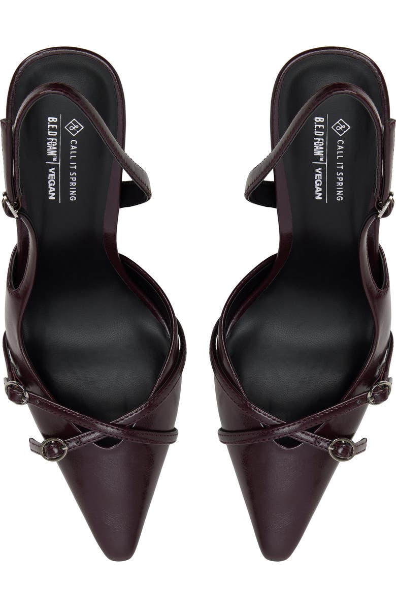 Call It Spring By Aldo Niaa Slingback Pointed Toe Pump, Alternate, color, Bordeaux