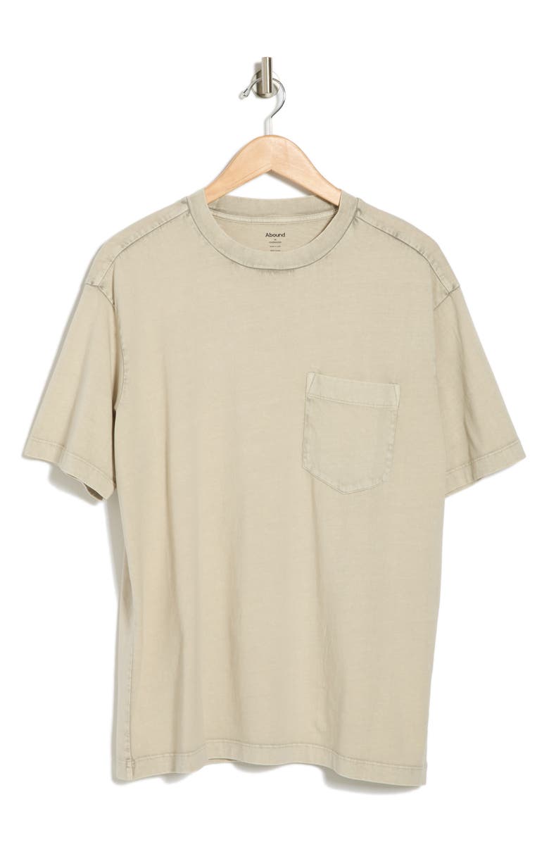 Abound Acid Wash Pocket T-Shirt, Alternate, color, Grey Owl