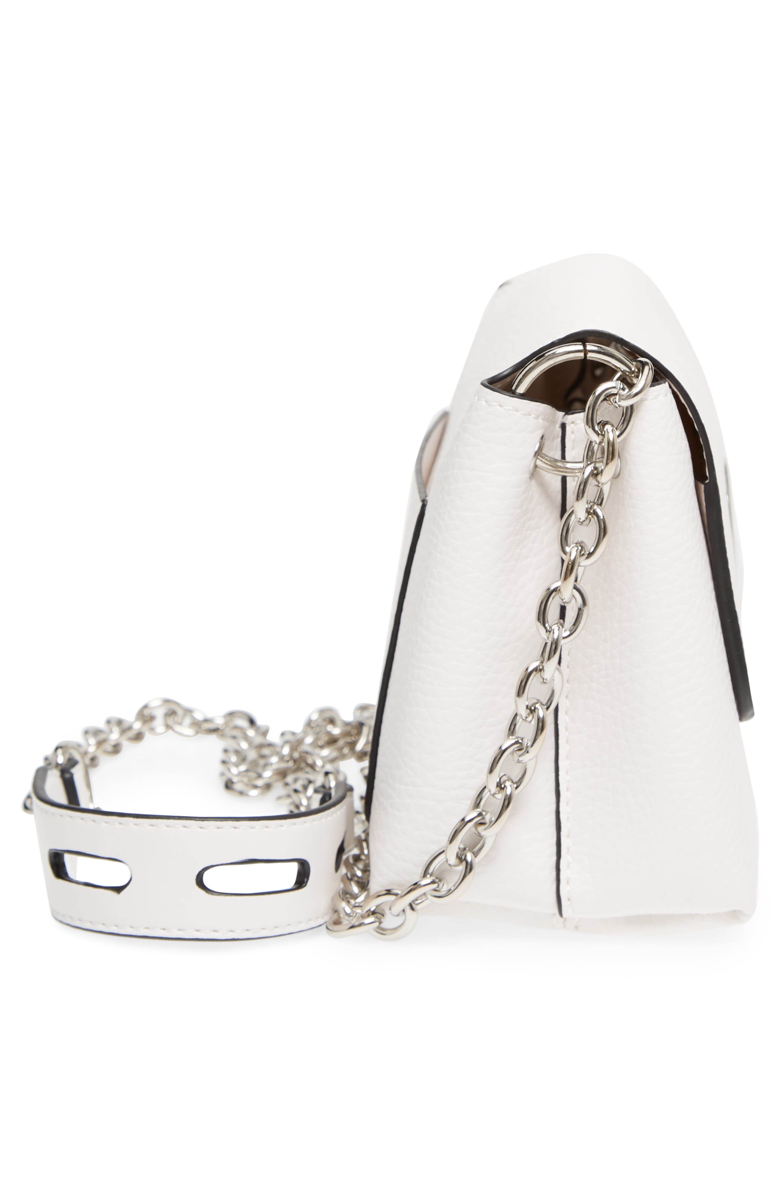 Sondra Roberts Chain Strap Faux Leather Crossbody Bag, Alternate, color, 