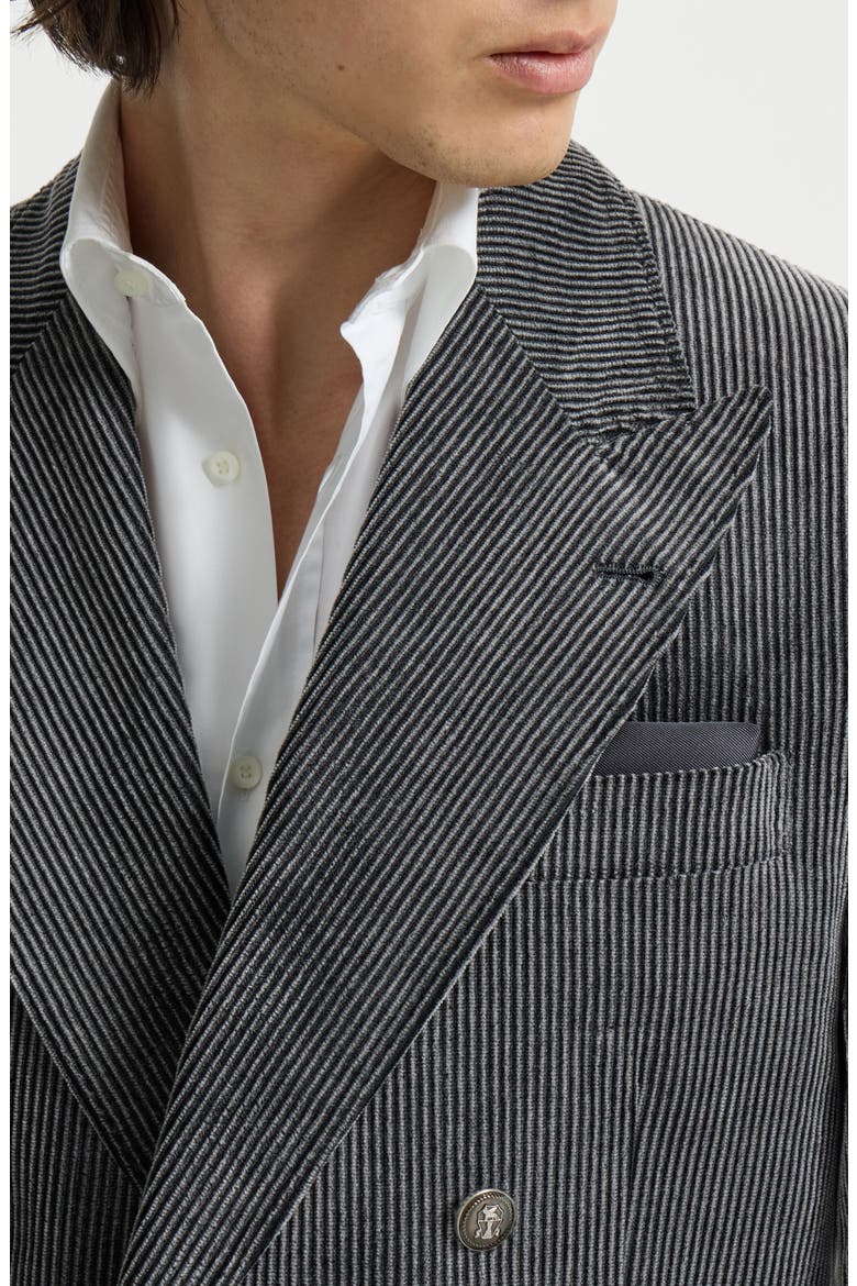 Silk pocket square with printed logo, Alternate, color, Anthracite
