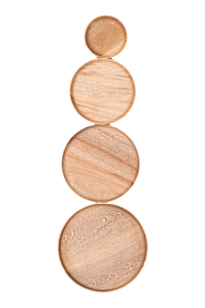 Rosa Morada Wooden Base Platter, Alternate, color, Natural