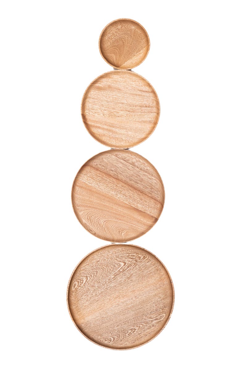 Chechen Wood Design Rosa Morada Wooden Base Platter, Alternate, color, Natural