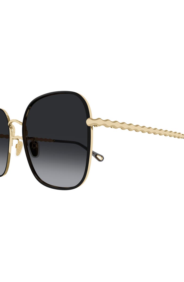 Chloé 57mm Gradient Square Sunglasses, Alternate, color,