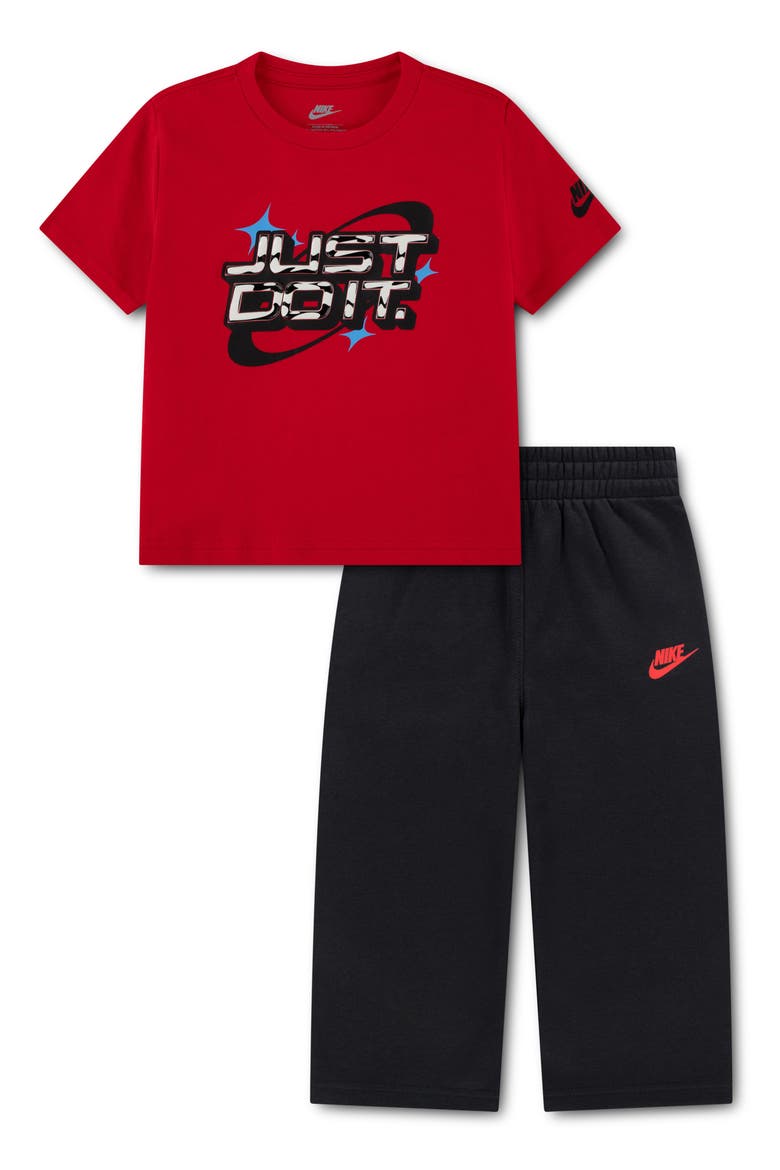 Kids' Graphic T-Shirt & Joggers Set, Main, color, BLACK