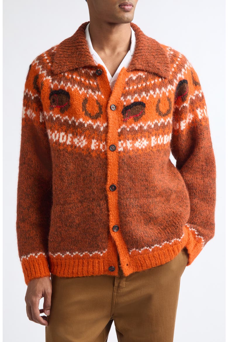 Corral Superfine Alpaca Blend Cardigan, Main, color, ORANGE MULTI