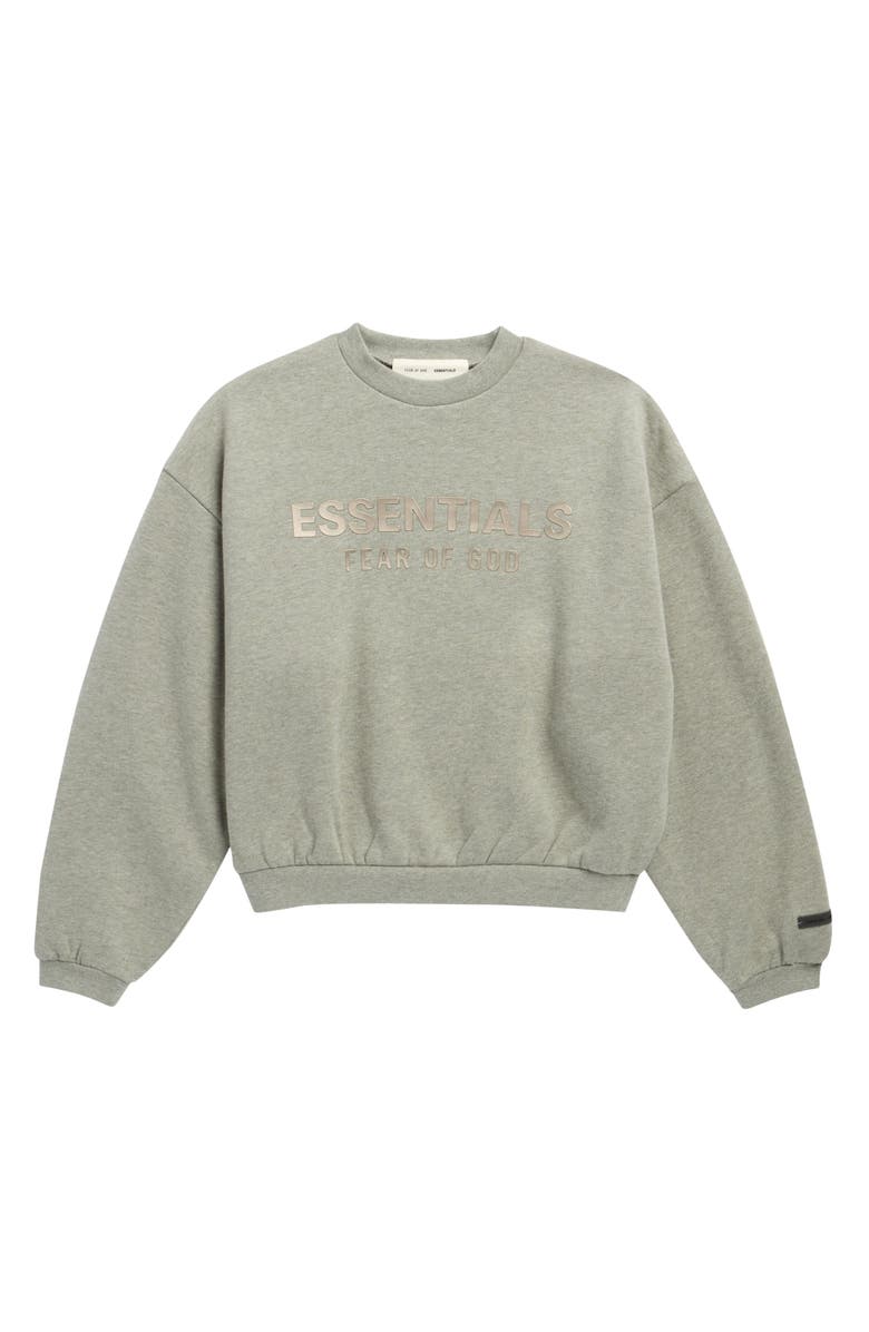Fear of God Essentials Kids
Logo Graphic Fleece Sweatshirt, Main, color, Concrete Heather