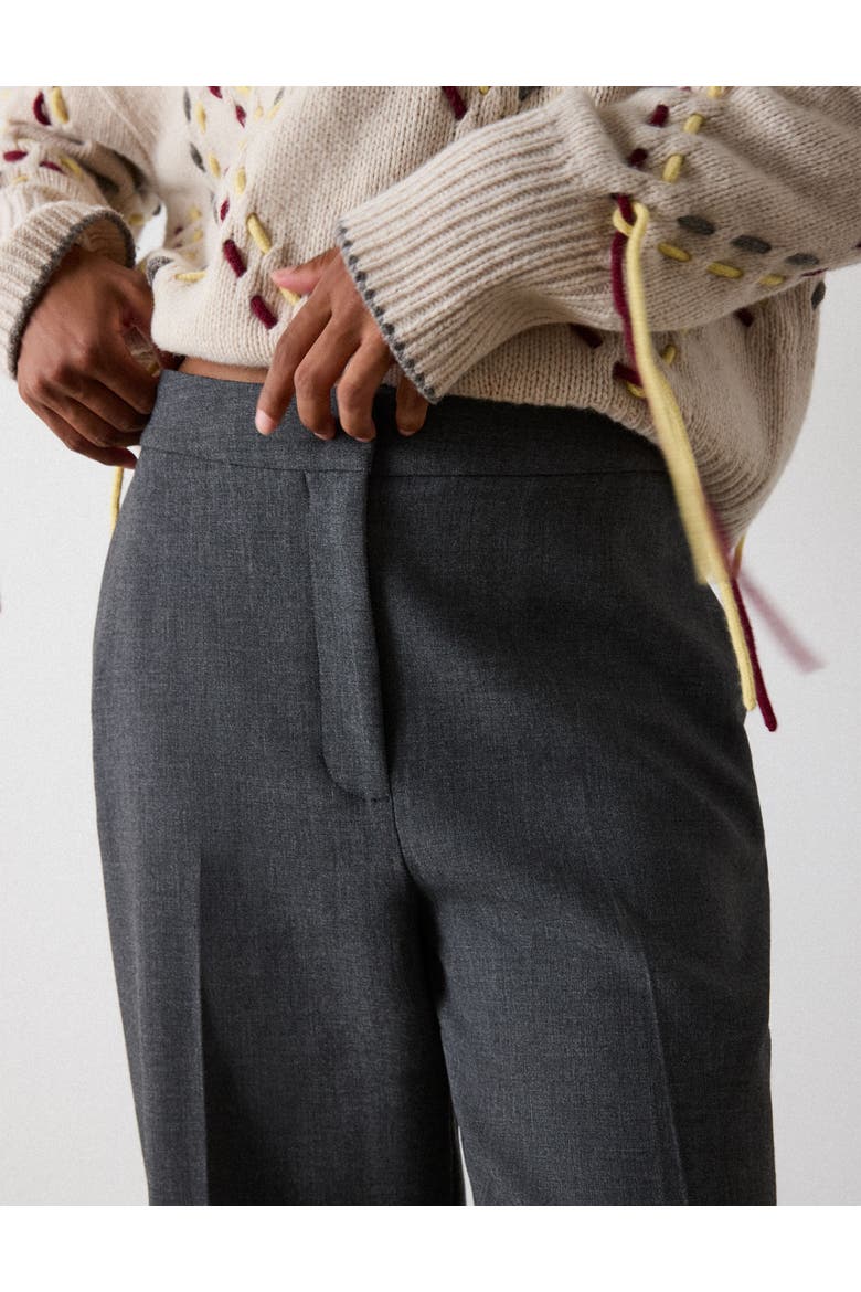 High Rise Straight Trouser, Alternate, color, Grey