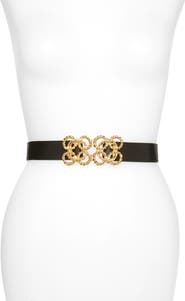 Raina Torchon Rope Buckle Leather Belt