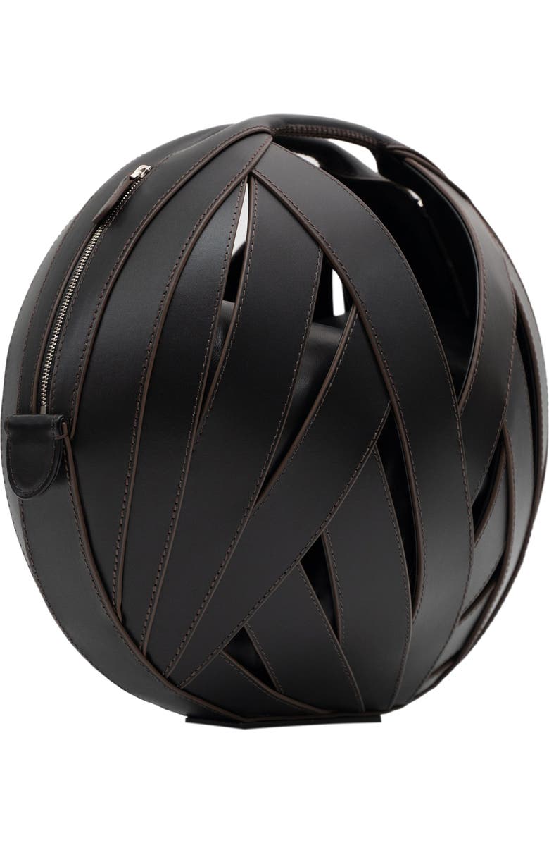 PERRIN PARIS LE PANIER HANDBAG, Alternate, color, Black W/ Espresso Trim