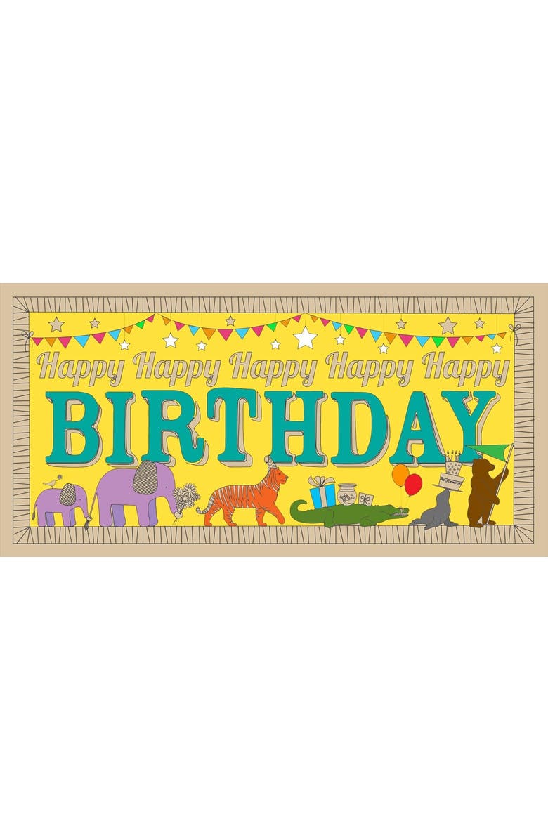 Lullubee Giant Coloring Mural Birthday Parade, Alternate, color, Multicolored