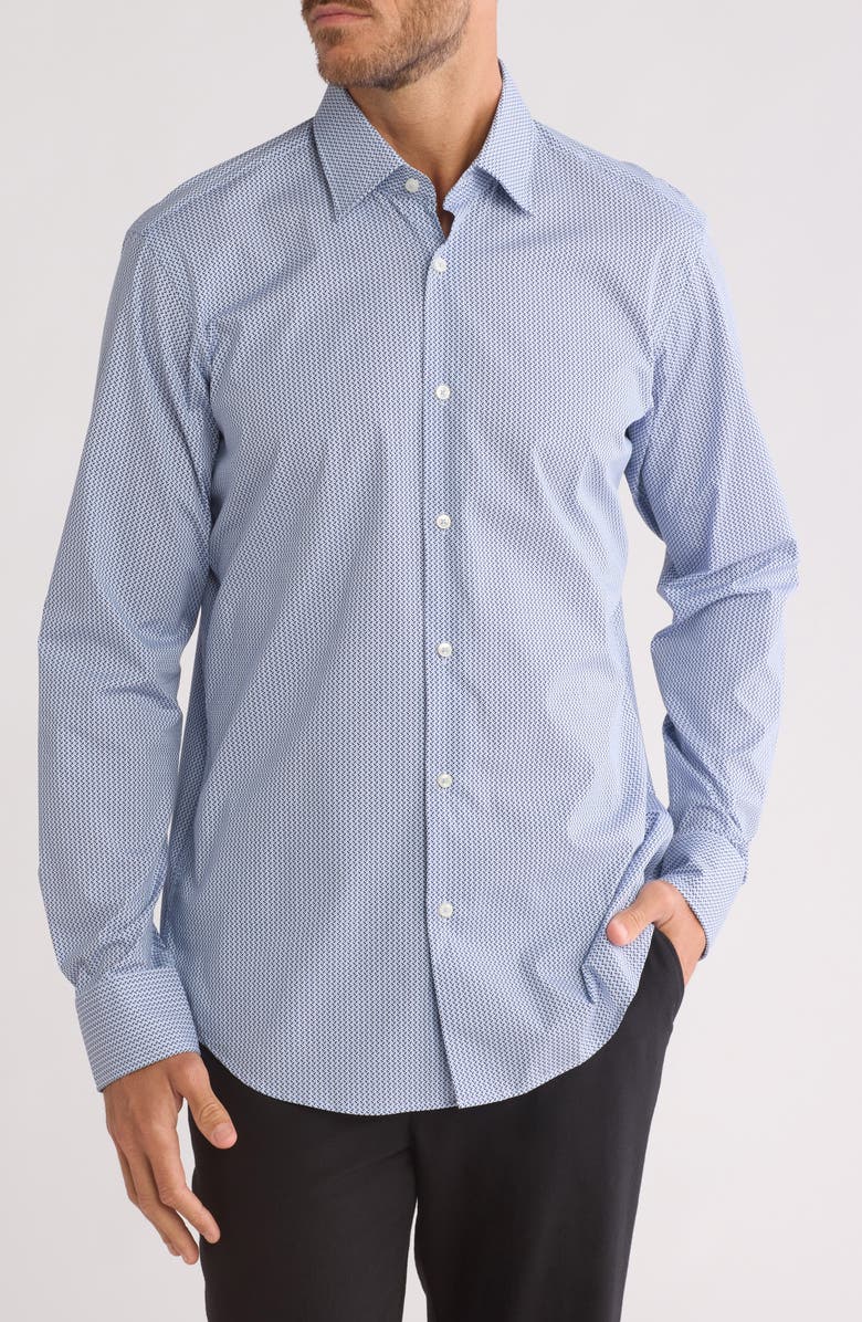 BOSS Joe Kent Chevron Bar Dress Shirt, Main, color,