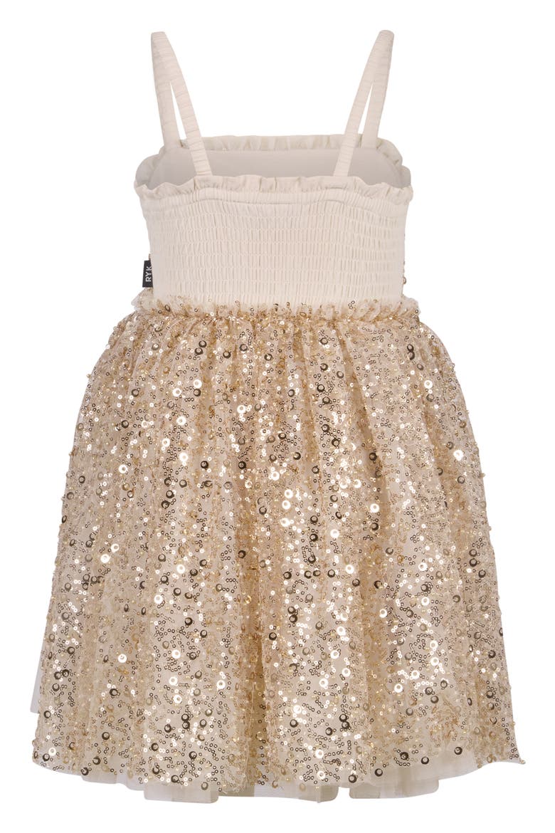 Kids' Disco Sequin Dress, Alternate, color, GOLD