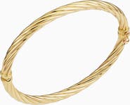 Oradina 10K Gold With A Twist Bangle Bracelet