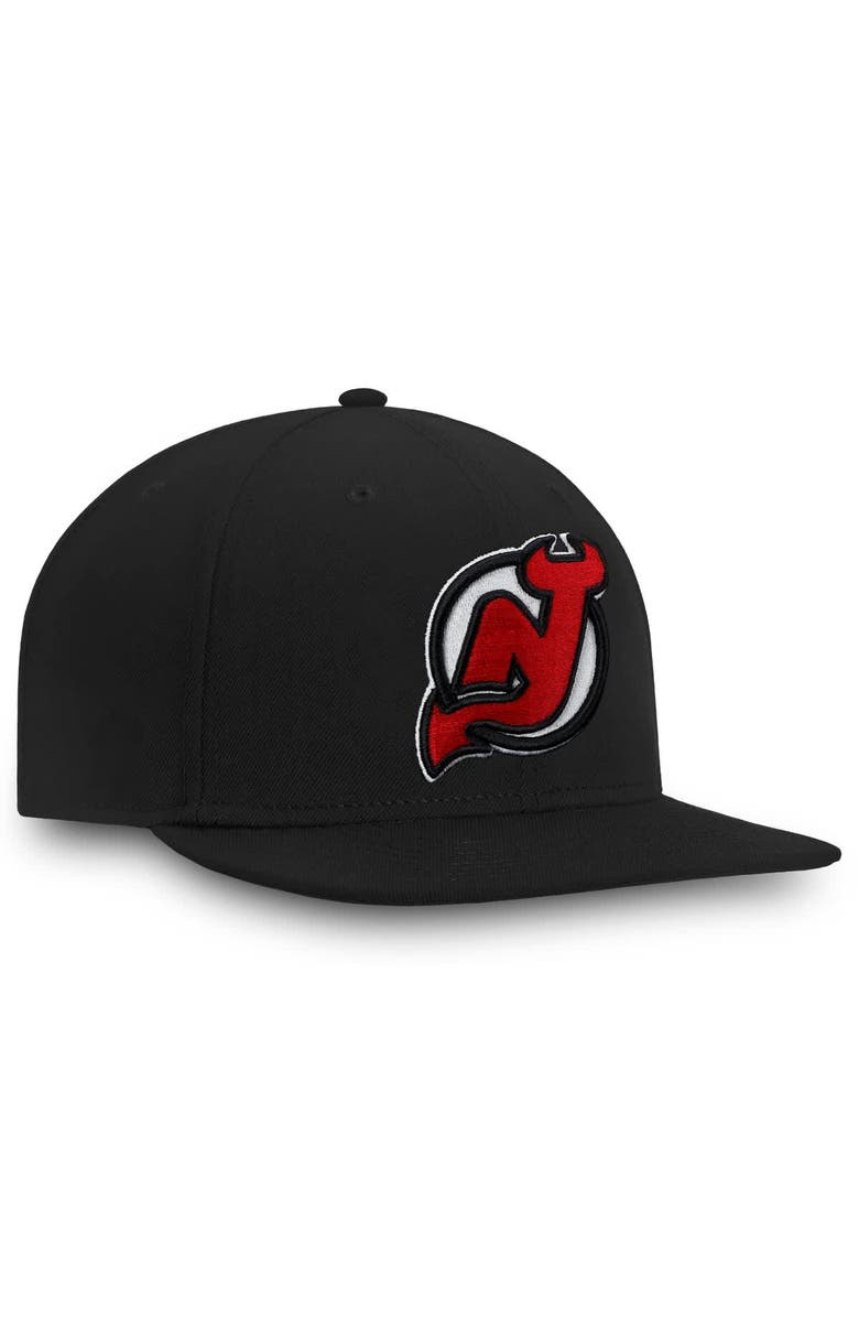 FANATICS Men's Fanatics Black New Jersey Devils Core Fitted Hat, Alternate, color,