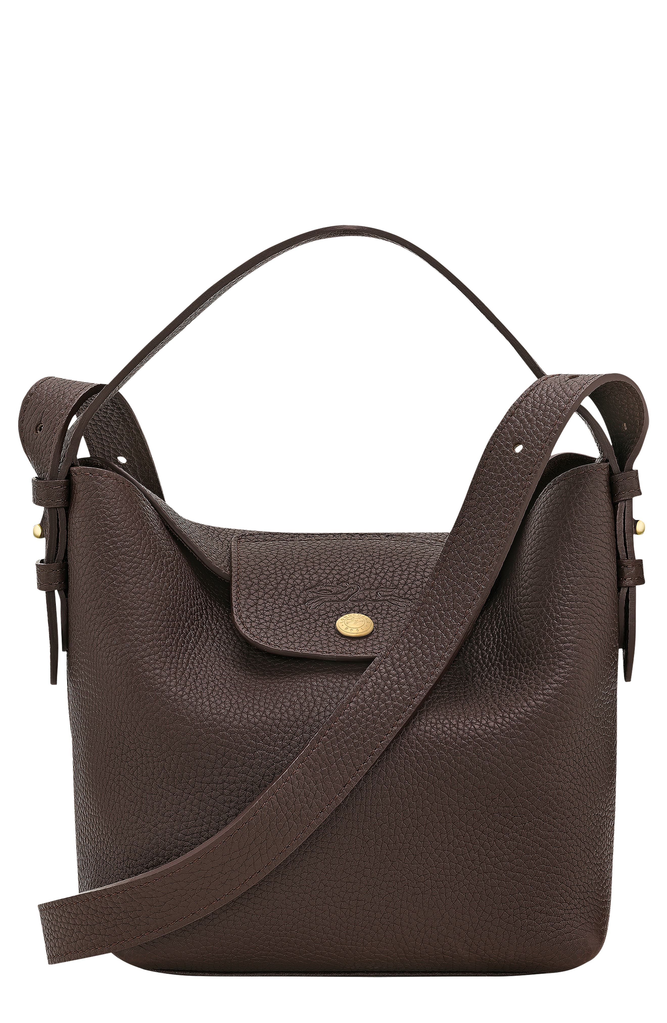 Le Cadence S Leather Bucket Bag, Main, color, MOCHA
