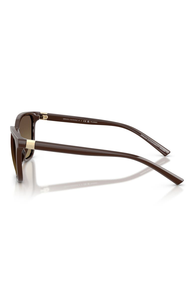 54mm Gradient Polarized Cat Eye Sunglasses, Alternate, color, BROWN / YELLOW GRADIENT