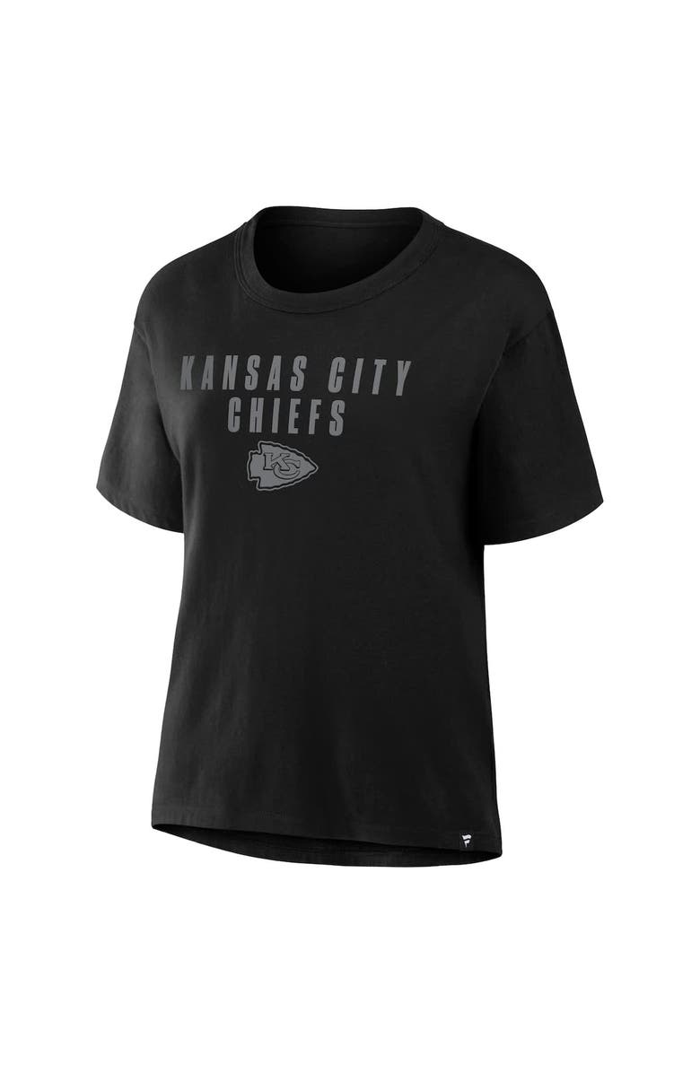 FANATICS Women's Fanatics Black Kansas City Chiefs Blackout Kneel Down Legacy T-Shirt, Alternate, color, Black