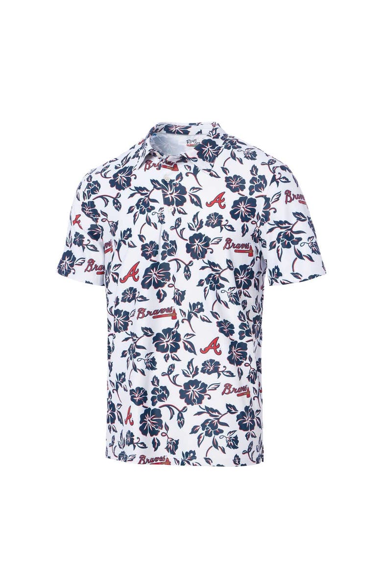 Reyn Spooner Men's Reyn Spooner White Atlanta Braves Performance Polo, Alternate, color, 