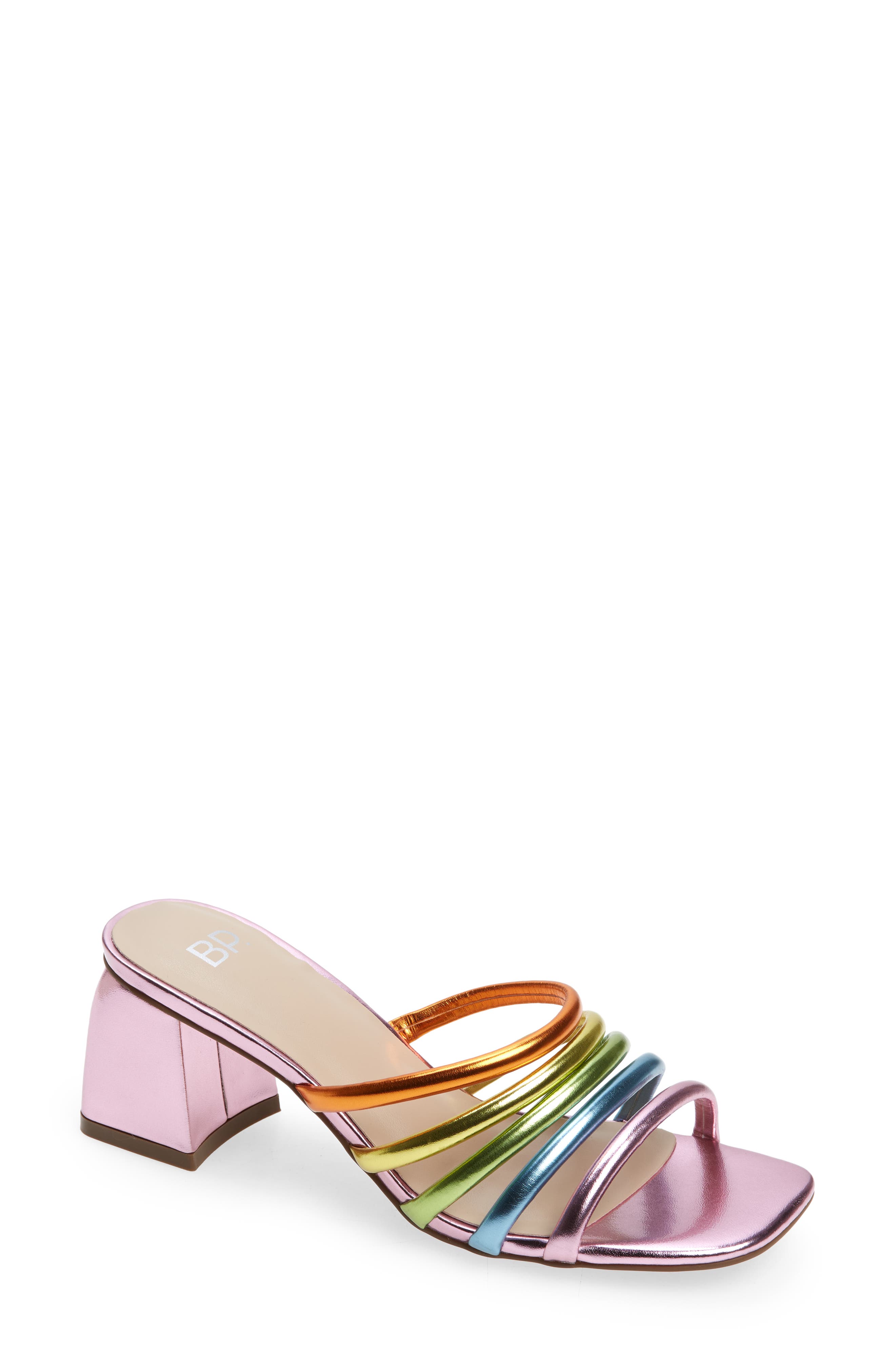 Pride Gender Inclusive Fenix Slide Sandal, Main, color, PINK METALLIC MULTI