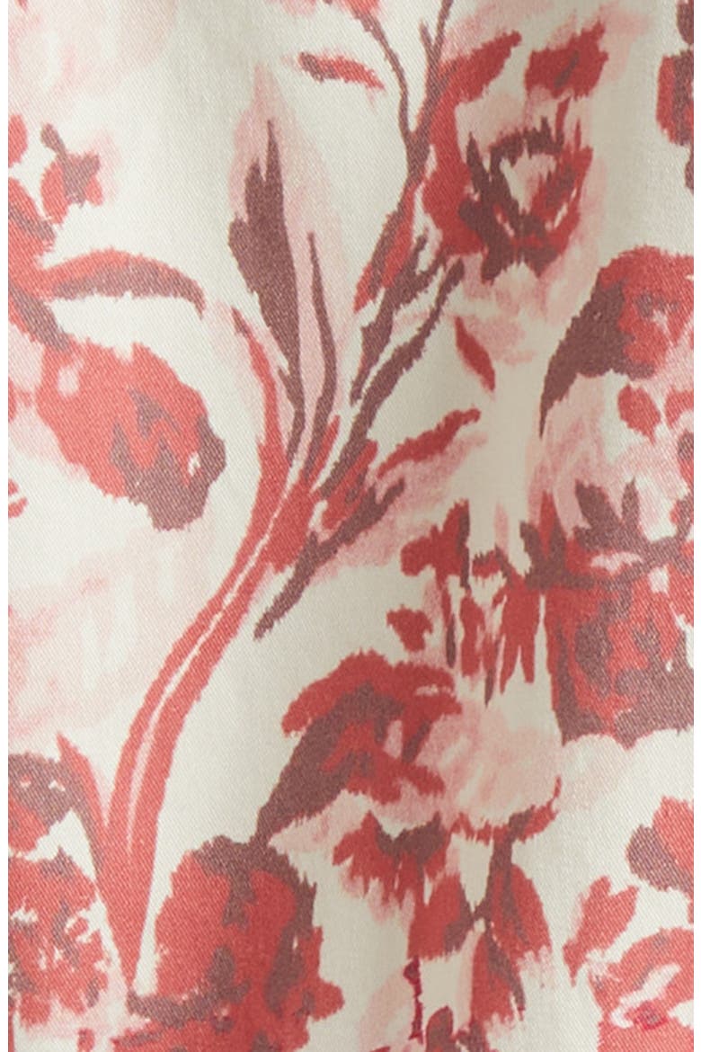 Deyo Floral Ribbons Bead Detail Stretch Cotton Jacket, Alternate, color, CHERRY ROSE MULTI