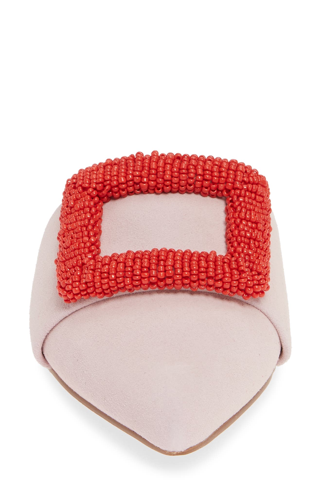 Portia Buckle Mule (Nordstrom Exclusive), Alternate, color, PINK SUEDE