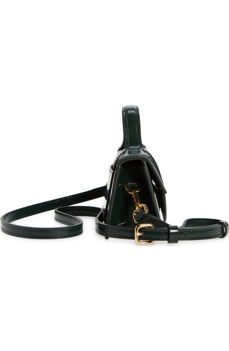 Jacquemus Le Bambino Leather Shoulder Bag, Alternate, color, Dark Green 590