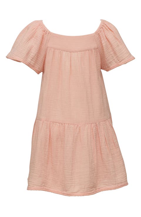 Kids' Flutter Sleeve Cotton Sundress (Toddler & Little Kid)
