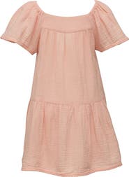 Snapper Rock Kids' Flutter Sleeve Cotton Sundress