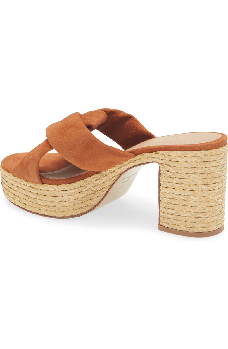 FERRAGAMO Douglas Platform Slide Sandal, Alternate, color, Tan Suede