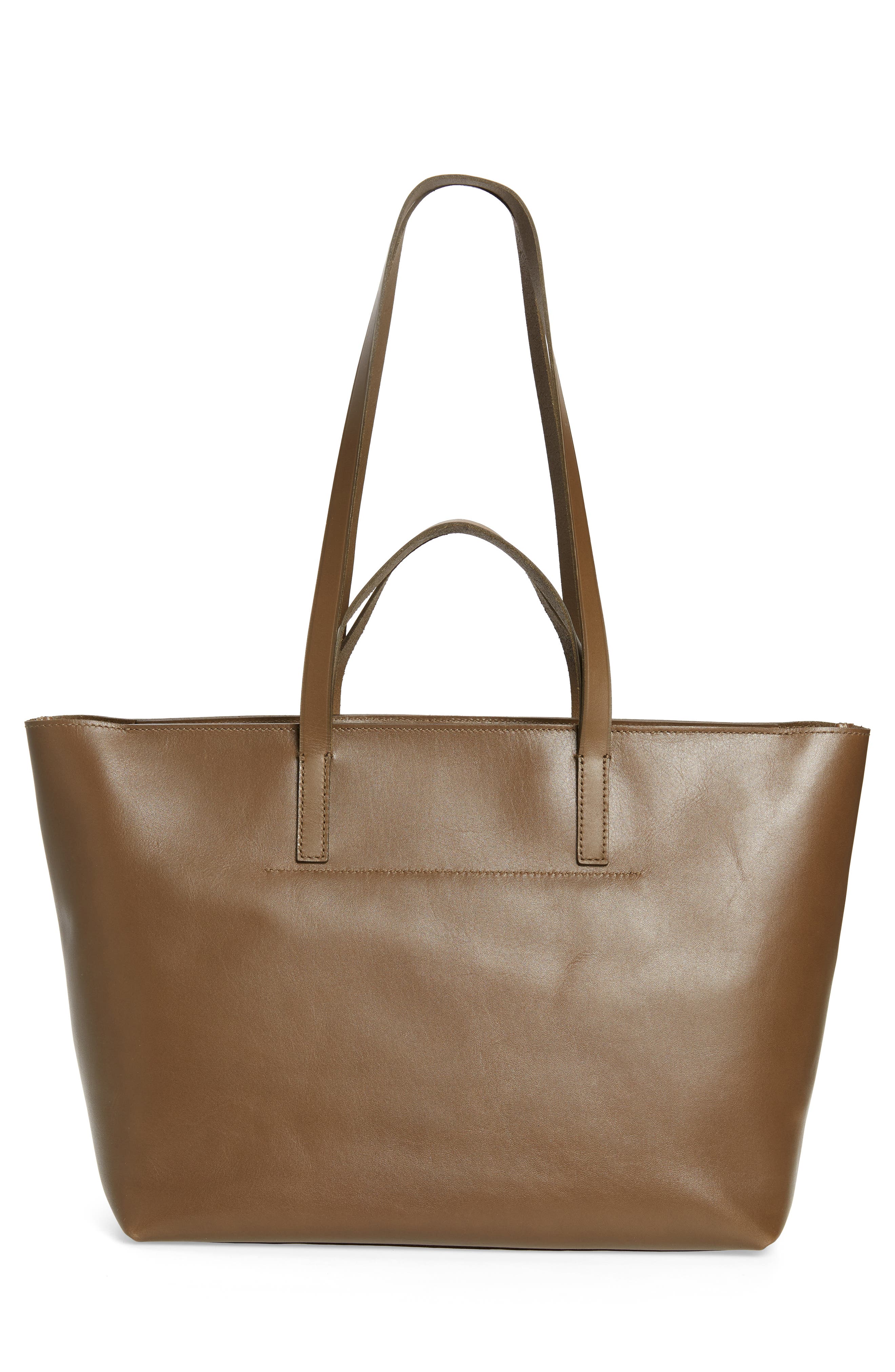 The Zip Top Essential Tote, Alternate, color, BURNT OLIVE