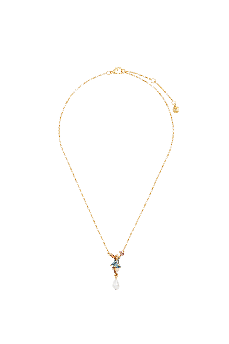 x Peter Rabbit Butterfly Pearl Drop Necklace, Alternate, color, Gold