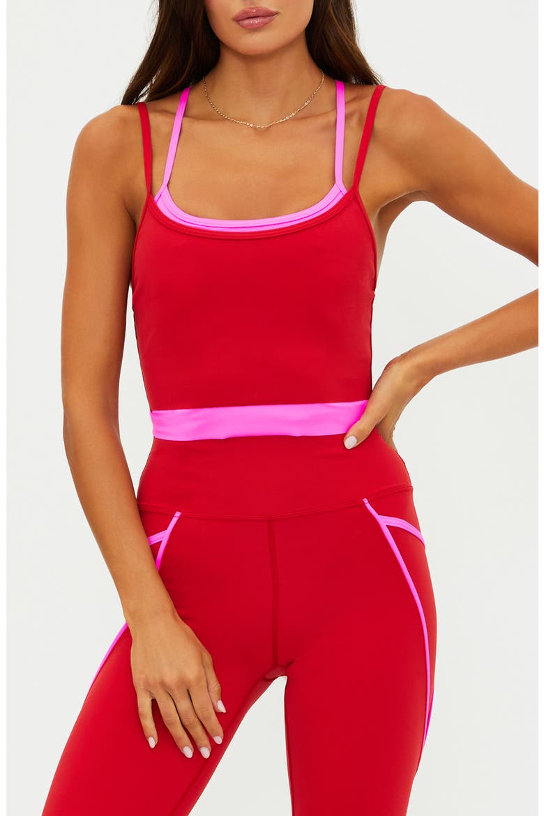 Vinny Colorblock Tank, Main, color, ROYAL RED