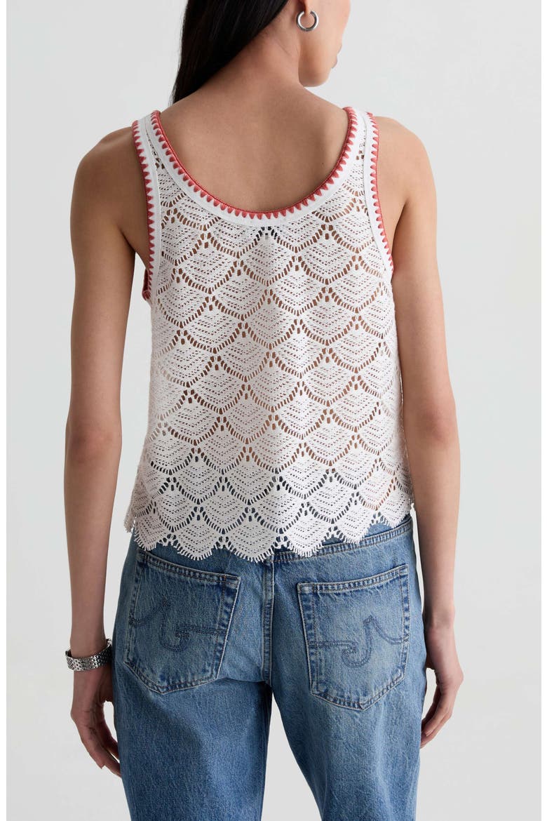 Bianca Openwork Tank, Alternate, color, POWDER