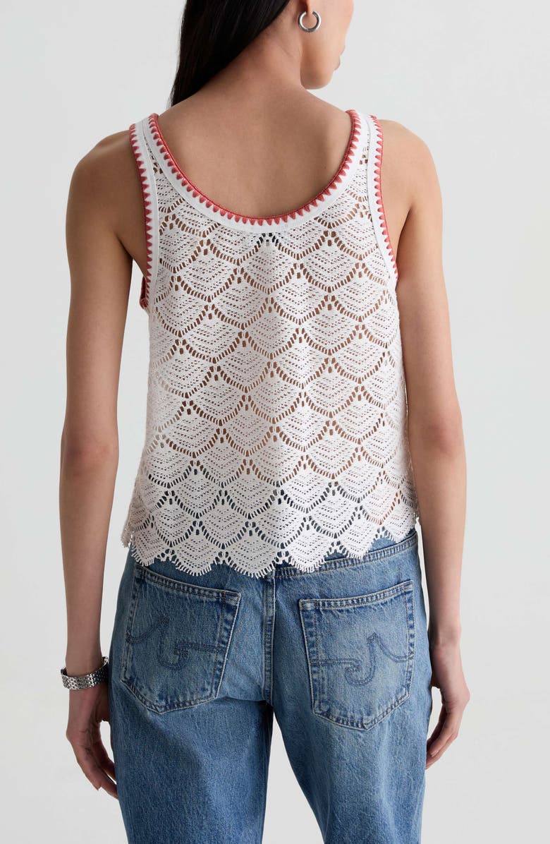 AG Bianca Openwork Tank, Alternate, color, Powder