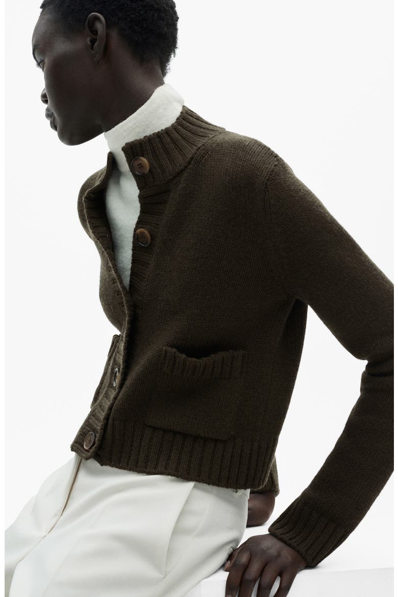 Patch Pocket Cardigan, Alternate, color, GREEN