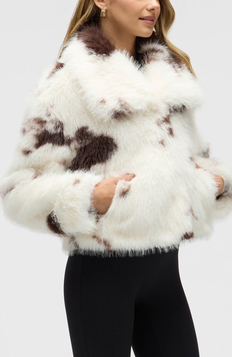 NVLT Long Faux Fur Cropped Jacket, Alternate, color, 