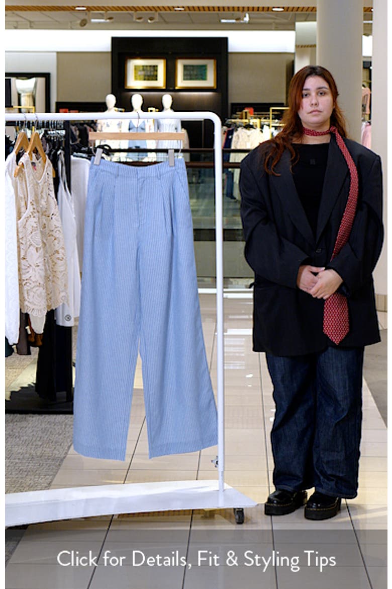 Linsey Pinstripe Wide Leg Cotton & Linen Pants video