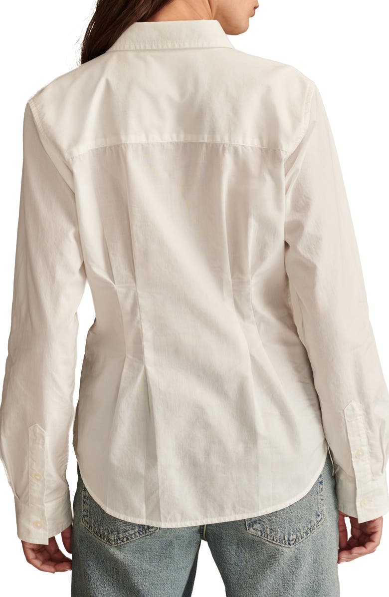 Lucky Brand Peplum Detail Cotton Button-Up Shirt, Alternate, color, 